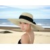 Straw Big Rim Hat w/ Bow - Ivory - HT-M223IV